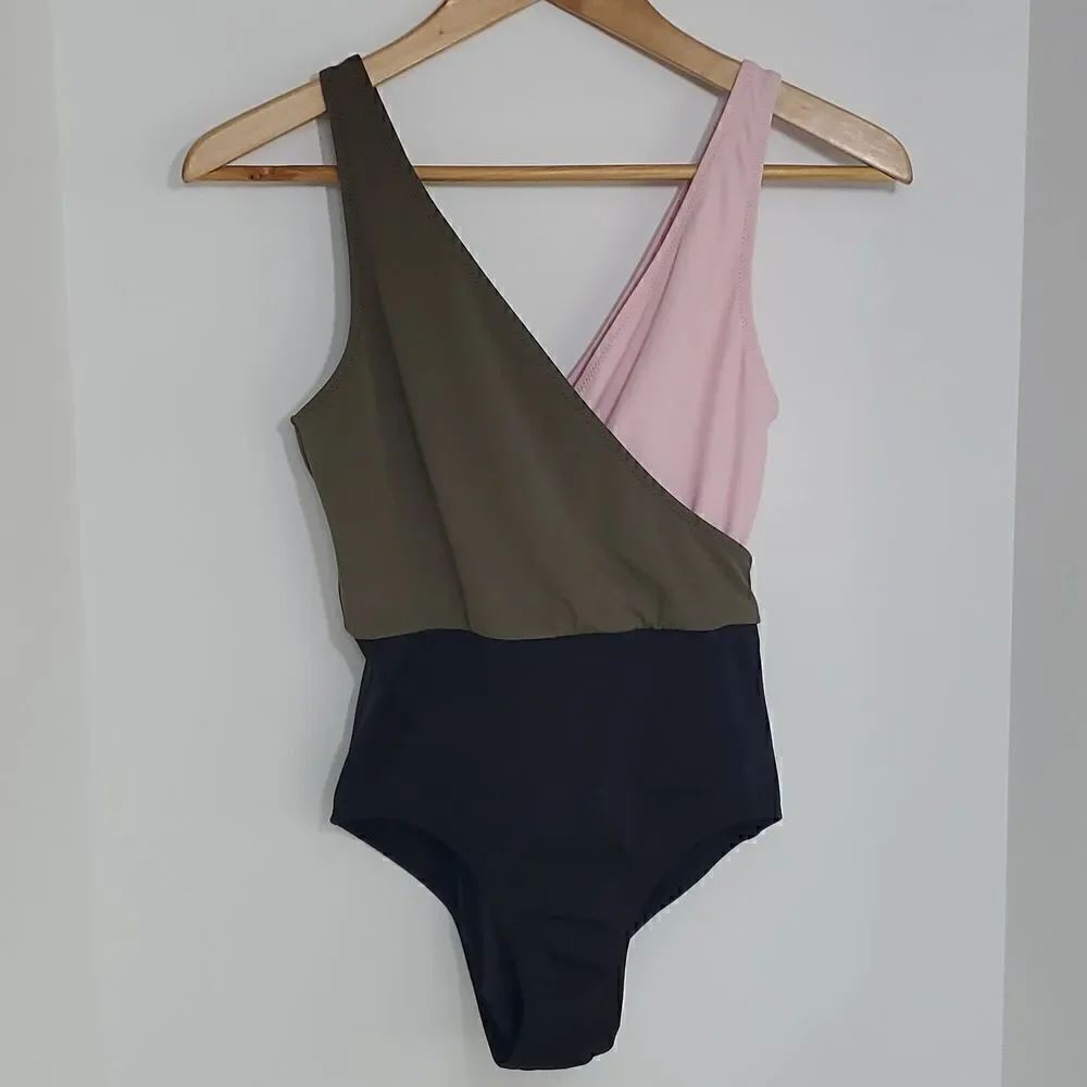 Solid & Striped Ballerina Colorblock One-Piece Swimsuit Size S